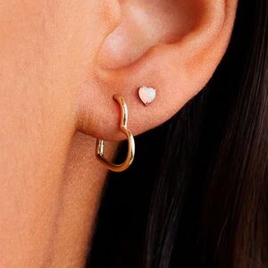 Gorjana 14k Gold Heart Huggies